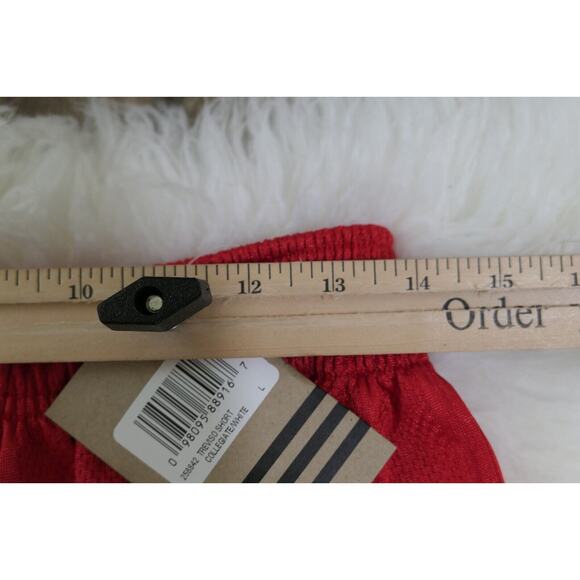 NWT Vintage Y2K 90s ADIDAS Soccer TREVISO Polyester Men's Red Shorts Large - Picture 8 of 11